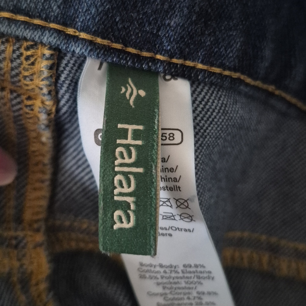 Halara Flex High Waisted Jeans Rolled Hem Wide Leg (M) - Picture 8 of 10